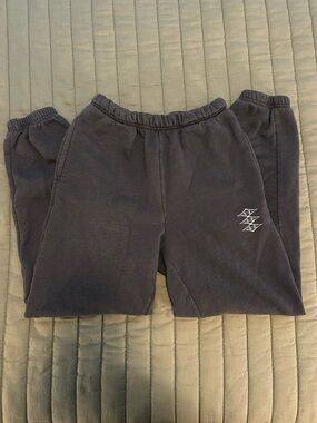 Billabong Women’s Grey Sweatpants with White Graphic Logo- SIZE SMALL